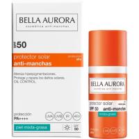 Protector solar piel mixta SPF50 BELLA AURORA, dosificador 30 ml