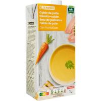 Caldo de pollo EROSKI, brik 1 litro
