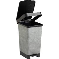 Cubo de basura con pedal Smart acabo piedra de 25 litros TATAY, 26x36x47 cm Cubo de basura con pedal Smart acabo piedra de 25 litros TATAY, 26x36x47 cm