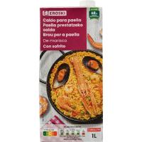Caldo para paella EROSKI, brik 1 litro