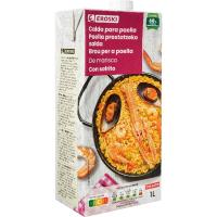 Caldo para paella EROSKI, brik 1 litro