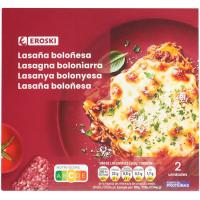 Lasaña a la boloñesa EROSKI, pack 2x300 g Lasaña a la boloñesa EROSKI, pack 2x300 g