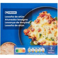 Lasaña de atún EROSKI, pack 2x300 g