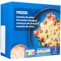 Lasaña de atún EROSKI, pack 2x300 g