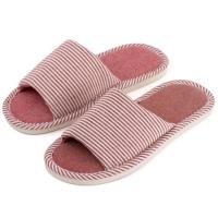 Zapatilla de casa abierta a rayas, tipo chancleta Flolinop MBS Zapatilla de casa abierta a rayas, tipo chancleta Flolinop MBS