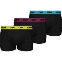Bóxer infantil algodón elástico, negro cinturilla azul/lima/granate talla 12 DIM, pack 3 uds