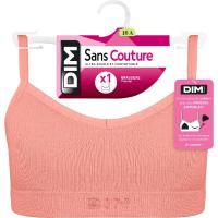 Top deportivo infantil microfibra sin costuras, coral DIM, talla 10