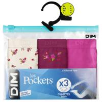 Braga infantil algodón elástico, violeta talla 12 DIM, pack 3 uds