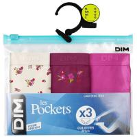 Braga infantil algodón elástico, violeta talla 14 DIM, pack 3 uds