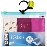 Braga infantil algodón elástico, violeta talla 16 DIM, pack 3 uds