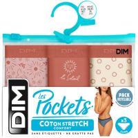 Braga mujer algodón elástico, naranja talla G DIM, pack 3 uds