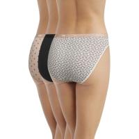 Braga mujer algodón elástico, camel talla P DIM, pack 3 uds