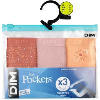 Braga infantil algodón elástico, naranja/rosa talla 12 DIM, pack 3 uds