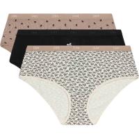Bóxer mujer algodón elástico, camel talla G DIM, pack 3 uds