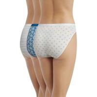 Braga mujer algodón elástico, celeste/blanco talla M DIM, pack 3 uds