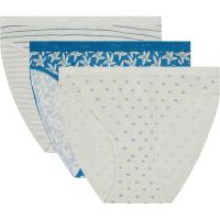 Braga mujer algodón elástico, celeste/blanco talla G DIM, pack 3 uds