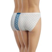 Braga mujer algodón elástico, celeste/blanco talla G DIM, pack 3 uds