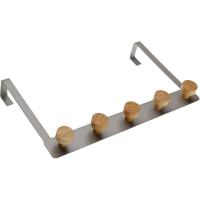 Perchero de puertas o pared, madera y metal, 5 anchos VERSA, 20x33x7,5 cm Perchero de puertas o pared, madera y metal, 5 anchos VERSA, 20x33x7,5 cm