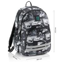Mochila escolar RPET Triple Oslo skate park, 28 x 41 x 16 cm, 20 L MIQUELRIUS