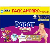 Pañal extra absoción Talla 4+ DODOT ACTIVITY, caja 144 uds