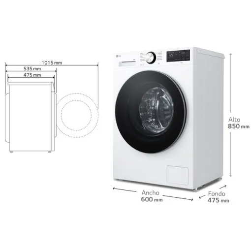 Lavadora 8 kg fondo reducido F2X50S8TLC LG