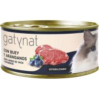 Alimento de buey-arándanos gato GATYNAT GRAIN FREE, lata 85 g
