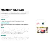 Alimento de buey-arándanos gato GATYNAT GRAIN FREE, lata 85 g