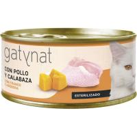 Alimento de pollo-calabaza gato GATYNAT GRAIN FREE, lata 85 g