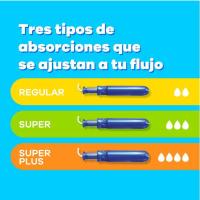 Tampón regular TAMPAX COMPAK PEARL, caja 20 uds