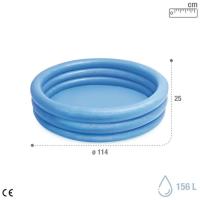 Piscina hinchable infantil 3 aros azul 156 L, edad rec:+2 años INTEX, Ø114x25 cm