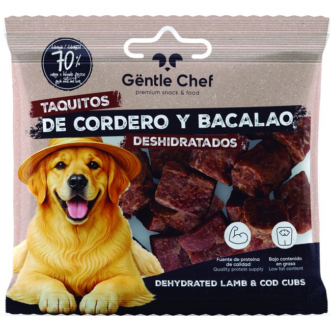 GËNTLE CHEF txakurrentzako arkume eta bakailao zatitxoak, poltsa 65 g GËNTLE CHEF txakurrentzako arkume eta bakailao zatitxoak, poltsa 65 g