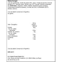 Salsa Bacon Burger HEINZ, bocabajo 220 ml