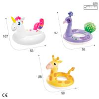 Flotador hinchable de animales, de 3-6 años, ¿Cual te llegará? INTEX, 107x58cm