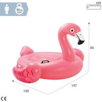 INTEX Ride On flamenko arrosa puzgarria, gom. adina: +3 urte, 147x140x94 cm