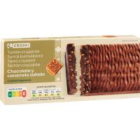 EROSKI txokolatezko turroia karameluarekin eta gatzarekin, kutxa 150 g EROSKI txokolatezko turroia karameluarekin eta gatzarekin, kutxa 150 g