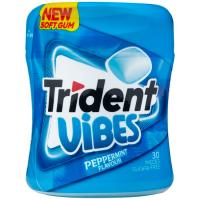 Chicle vibes sabor menta TRIDENT, bote 70,2 g