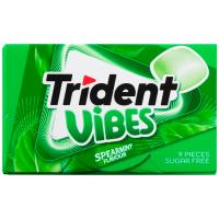 Chicle vibes sabor hierbabuena TRIDENT, caja 21 g