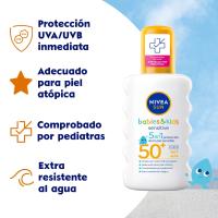Loción solar kids Sensitive SPF50+ NIVEA, spray 200 ml