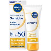 NIVEA SPF50+ sensitive aurpegirako eguzkitako krema, tutua 40 ml NIVEA SPF50+ sensitive aurpegirako eguzkitako krema, tutua 40 ml