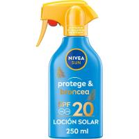 Protector solar SPF20 NIVEA PROTEGE&BRONCEA, pistola 250 ml Protector solar SPF20 NIVEA PROTEGE&BRONCEA, pistola 250 ml