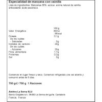 Compota de manzana y vainilla ANDROS, frasco 750 g