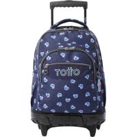 Mochila escolar ruedas Renglones Glitter 4EF, 32 x 45,5 x 18 cm, 26 litros TOTTO Mochila escolar ruedas Renglones Glitter 4EF, 32 x 45,5 x 18 cm, 26 litros TOTTO