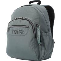 Mochila juvenil gris con porta PC, 33 x 44 x 14 cm 20 L TOTTO