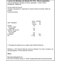 Lomos de abadejo de Alaska sin piel PESCANOVA, bolsa 400 g