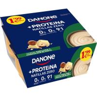 Natilla proteína avellana-chocolate blanco DANONE, pack 4x120 g