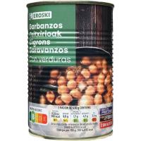 EROSKI txitxirioak barazkiekin, lata 430 g EROSKI txitxirioak barazkiekin, lata 430 g