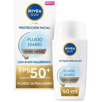 Fluido facial ultraligero tono medio SPF50+ NIVEA, bote 40 ml Fluido facial ultraligero tono medio SPF50+ NIVEA, bote 40 ml