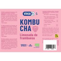 Refresco de kombucha frambuesa VIVER, lata 25 cl