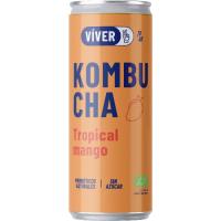 Refresco de kombucha tropical VIVER, lata 25 cl