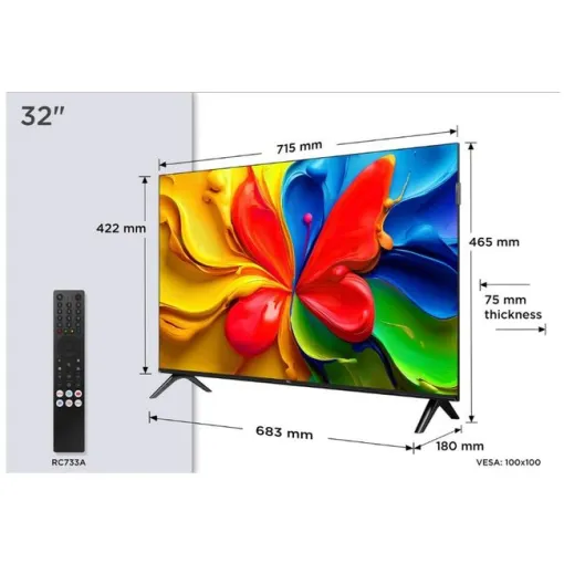 Televisión 32" Qled HD Smart 32S4K TCL